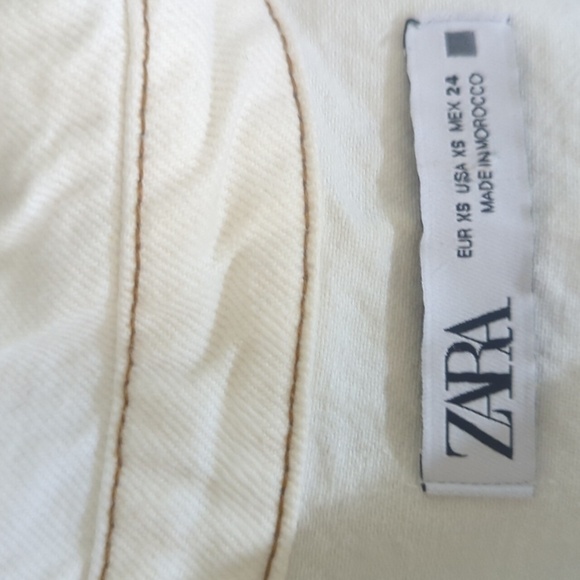 Zara Cream Ecru Utility Boilersuit Button Front Long Sleeve Jumpsuit Sz XS - Picture 6 of 13